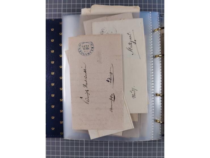 1830/86 (ca.), über 45 meist markenlose Briefe mit Steigbügelstempeln mit Schwerpunkt Württemberg, dabei u.a. HAIGERLOCH in r