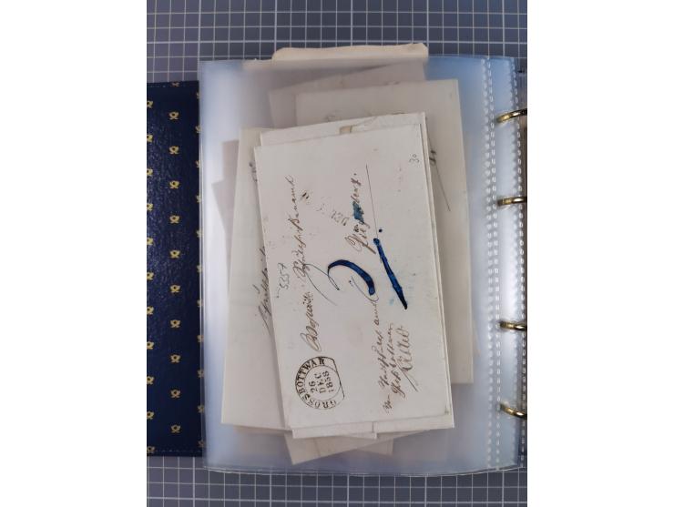 1830/86 (ca.), über 45 meist markenlose Briefe mit Steigbügelstempeln mit Schwerpunkt Württemberg, dabei u.a. HAIGERLOCH in r