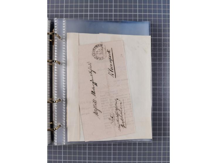 1830/86 (ca.), über 45 meist markenlose Briefe mit Steigbügelstempeln mit Schwerpunkt Württemberg, dabei u.a. HAIGERLOCH in r