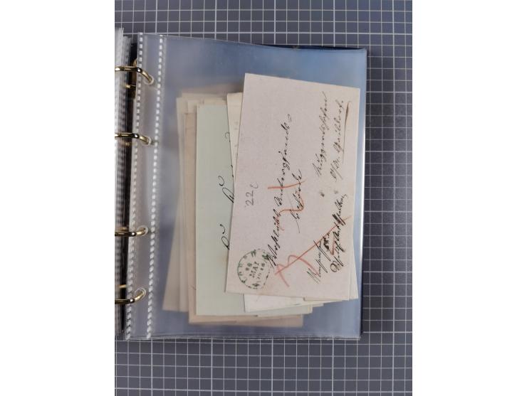 1830/86 (ca.), über 45 meist markenlose Briefe mit Steigbügelstempeln mit Schwerpunkt Württemberg, dabei u.a. HAIGERLOCH in r