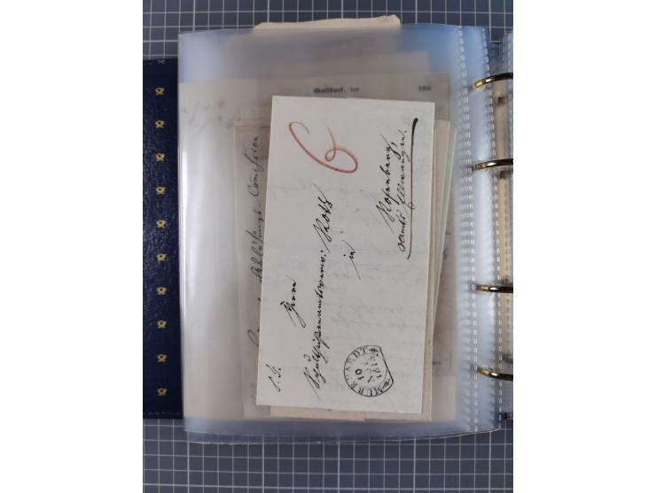 1830/86 (ca.), über 45 meist markenlose Briefe mit Steigbügelstempeln mit Schwerpunkt Württemberg, dabei u.a. HAIGERLOCH in r