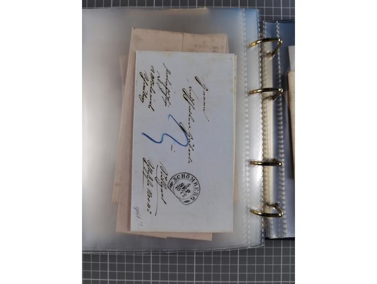 1830/86 (ca.), über 45 meist markenlose Briefe mit Steigbügelstempeln mit Schwerpunkt Württemberg, dabei u.a. HAIGERLOCH in r