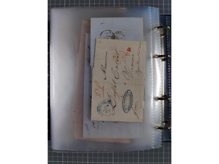 1830/86 (ca.), über 45 meist markenlose Briefe mit Steigbügelstempeln mit Schwerpunkt Württemberg, dabei u.a. HAIGERLOCH in r