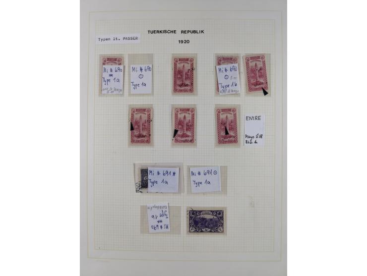 1920/23, Turkey in Asia collection on eight album pages starting with first issues, including Mi.739, 742 mint and used, spec
