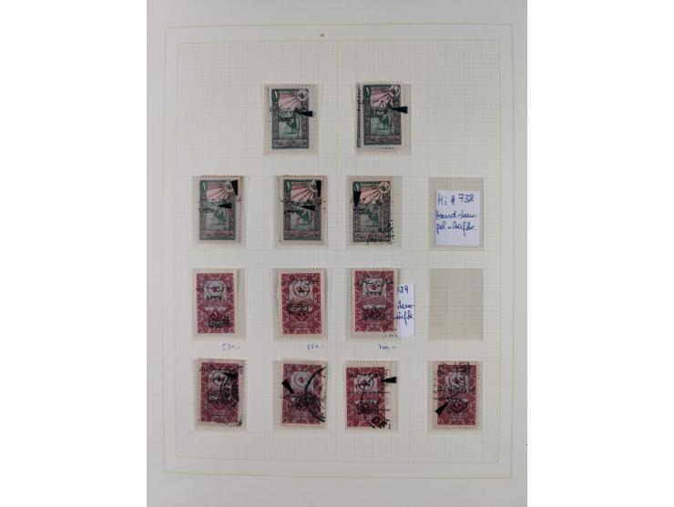 1920/23, Turkey in Asia collection on eight album pages starting with first issues, including Mi.739, 742 mint and used, spec
