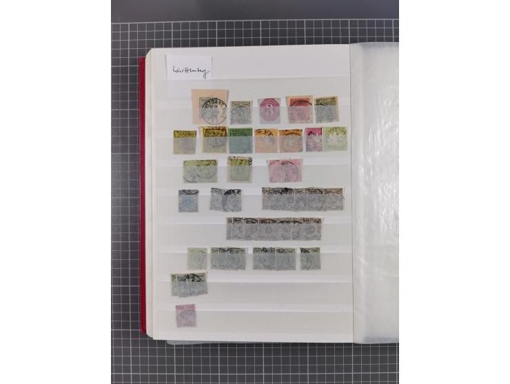 Baden bis Württemberg, gestempelter/ungebrauchter und postfrischer Sammlungsbestand, dabei u.a. Bayern Mi.-Nr. 1Ia ungebrauch