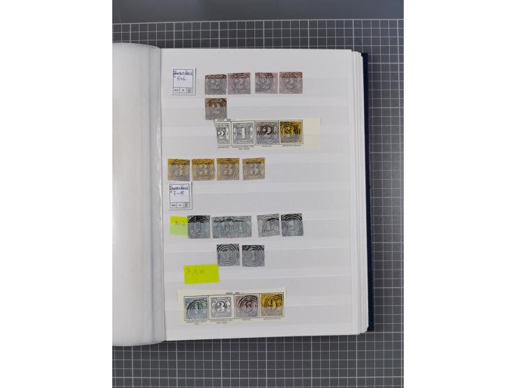 Baden bis Württemberg, gestempelter/ungebrauchter und postfrischer Sammlungsbestand, dabei u.a. Bayern Mi.-Nr. 1Ia ungebrauch