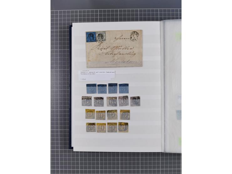 Baden bis Württemberg, gestempelter/ungebrauchter und postfrischer Sammlungsbestand, dabei u.a. Bayern Mi.-Nr. 1Ia ungebrauch