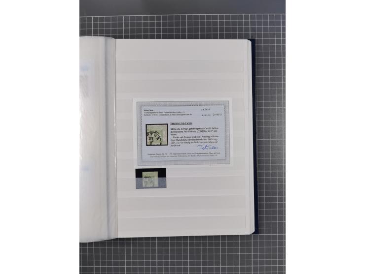 Baden bis Württemberg, gestempelter/ungebrauchter und postfrischer Sammlungsbestand, dabei u.a. Bayern Mi.-Nr. 1Ia ungebrauch