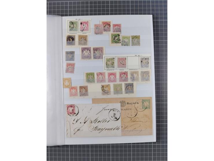 Baden bis Württemberg, gestempelter/ungebrauchter und postfrischer Sammlungsbestand, dabei u.a. Bayern Mi.-Nr. 1Ia ungebrauch