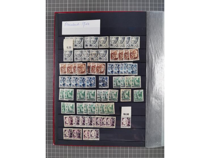 1948/51, meist postfrischer und gestempelter Bestand, angefangen ab Posthornsatz kpl. postfrisch sign. bzw. 70-90 Pfg. unsign