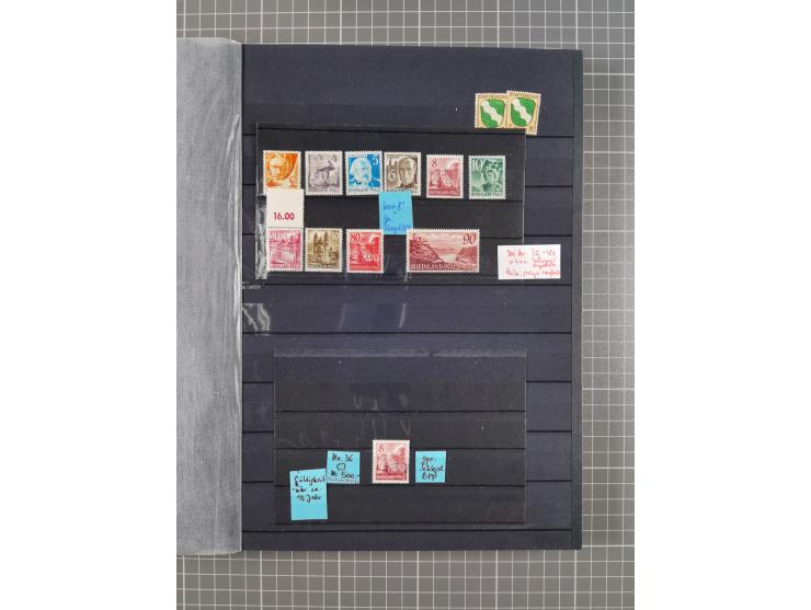 1948/51, meist postfrischer und gestempelter Bestand, angefangen ab Posthornsatz kpl. postfrisch sign. bzw. 70-90 Pfg. unsign