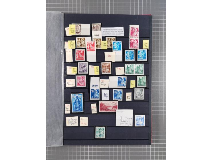 1948/51, meist postfrischer und gestempelter Bestand, angefangen ab Posthornsatz kpl. postfrisch sign. bzw. 70-90 Pfg. unsign