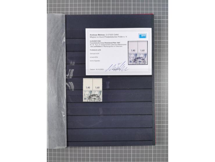 1948/51, meist postfrischer und gestempelter Bestand, angefangen ab Posthornsatz kpl. postfrisch sign. bzw. 70-90 Pfg. unsign