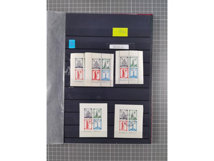 1948/51, meist postfrischer und gestempelter Bestand, angefangen ab Posthornsatz kpl. postfrisch sign. bzw. 70-90 Pfg. unsign