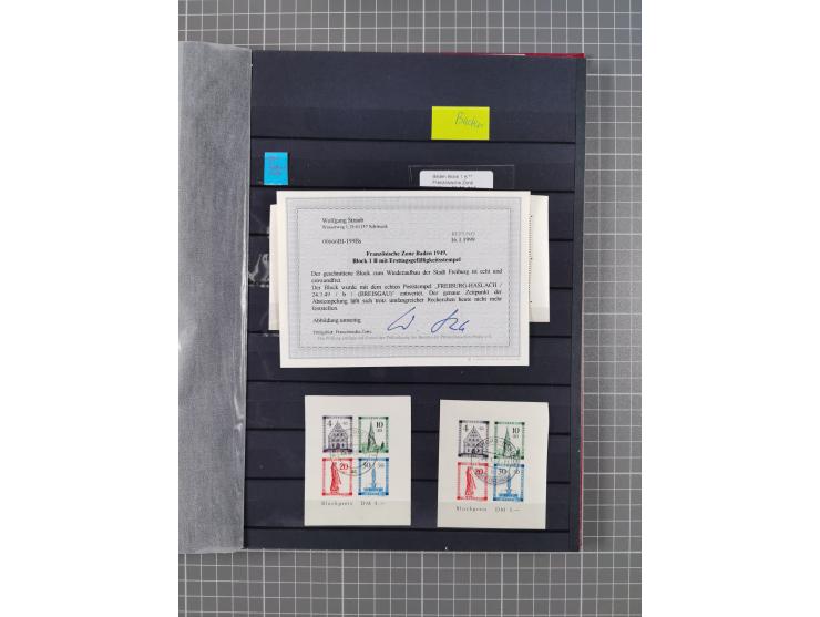 1948/51, meist postfrischer und gestempelter Bestand, angefangen ab Posthornsatz kpl. postfrisch sign. bzw. 70-90 Pfg. unsign