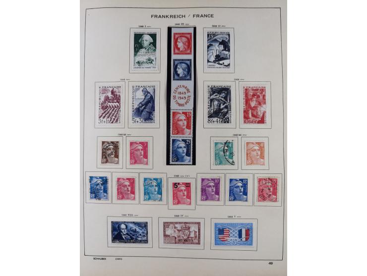 1849/1961, unused and used collection, including some French Colonies, a few better items like Mi.-Nr. 152 used, 239 used and