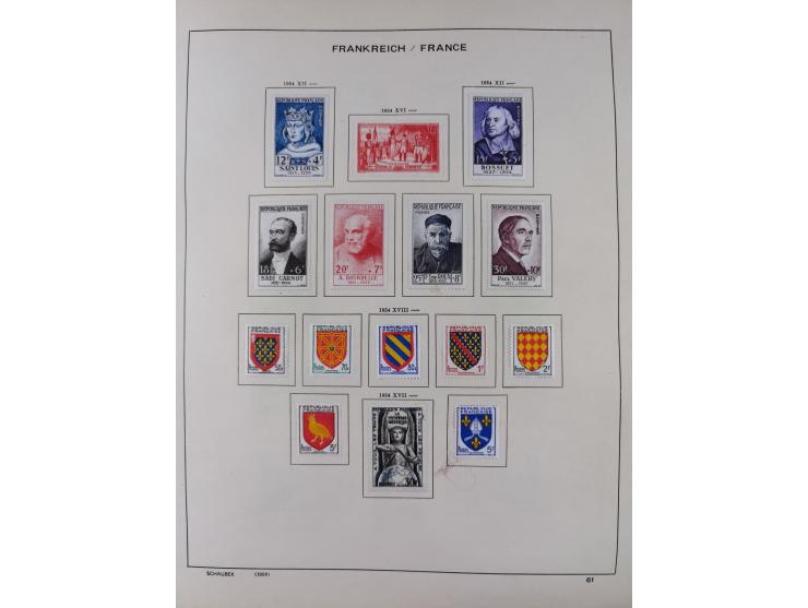 1849/1961, unused and used collection, including some French Colonies, a few better items like Mi.-Nr. 152 used, 239 used and