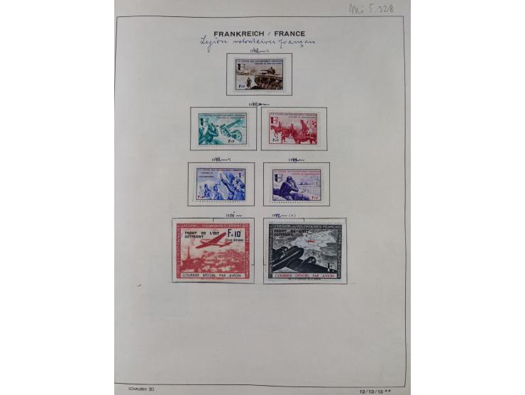 1849/1961, unused and used collection, including some French Colonies, a few better items like Mi.-Nr. 152 used, 239 used and