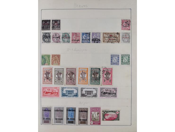 1849/1961, unused and used collection, including some French Colonies, a few better items like Mi.-Nr. 152 used, 239 used and