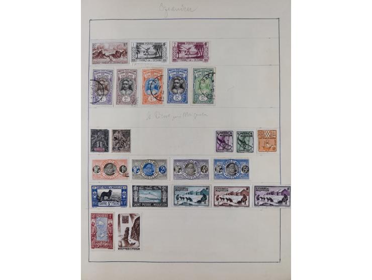 1849/1961, unused and used collection, including some French Colonies, a few better items like Mi.-Nr. 152 used, 239 used and