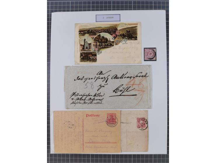 AACH bis ZELL, große Stempelsammlung von Vorphilatelie bis Nachverwendungen in 15 Schubern, mit über 900 Belegen und vielen l