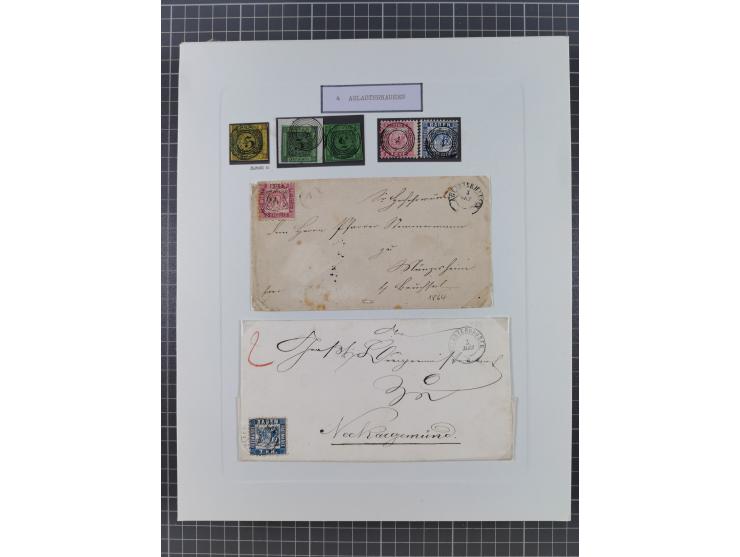 AACH bis ZELL, große Stempelsammlung von Vorphilatelie bis Nachverwendungen in 15 Schubern, mit über 900 Belegen und vielen l