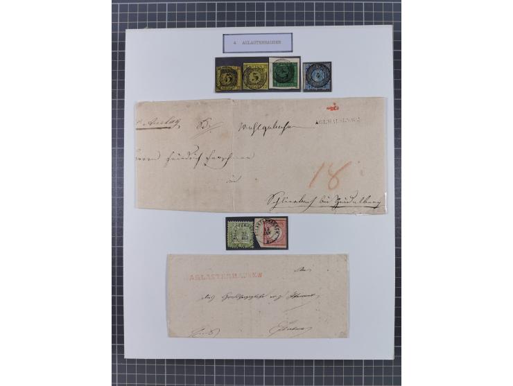 AACH bis ZELL, große Stempelsammlung von Vorphilatelie bis Nachverwendungen in 15 Schubern, mit über 900 Belegen und vielen l