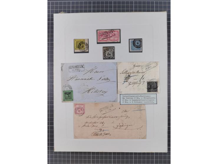 AACH bis ZELL, große Stempelsammlung von Vorphilatelie bis Nachverwendungen in 15 Schubern, mit über 900 Belegen und vielen l