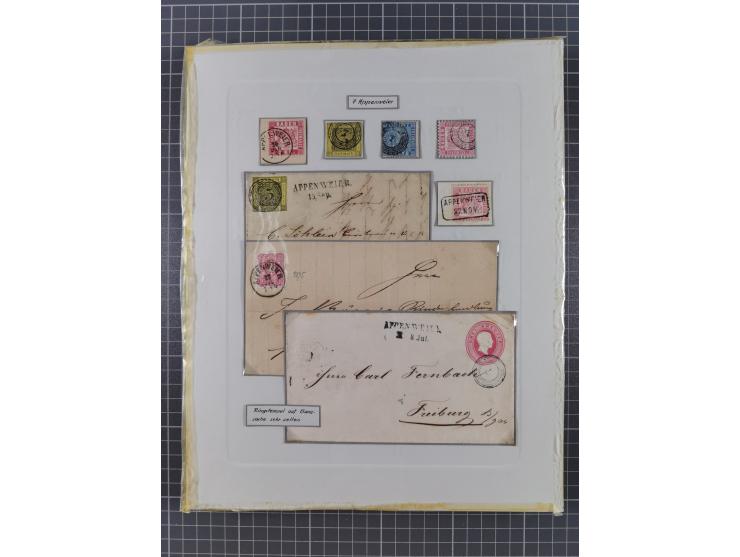 AACH bis ZELL, große Stempelsammlung von Vorphilatelie bis Nachverwendungen in 15 Schubern, mit über 900 Belegen und vielen l