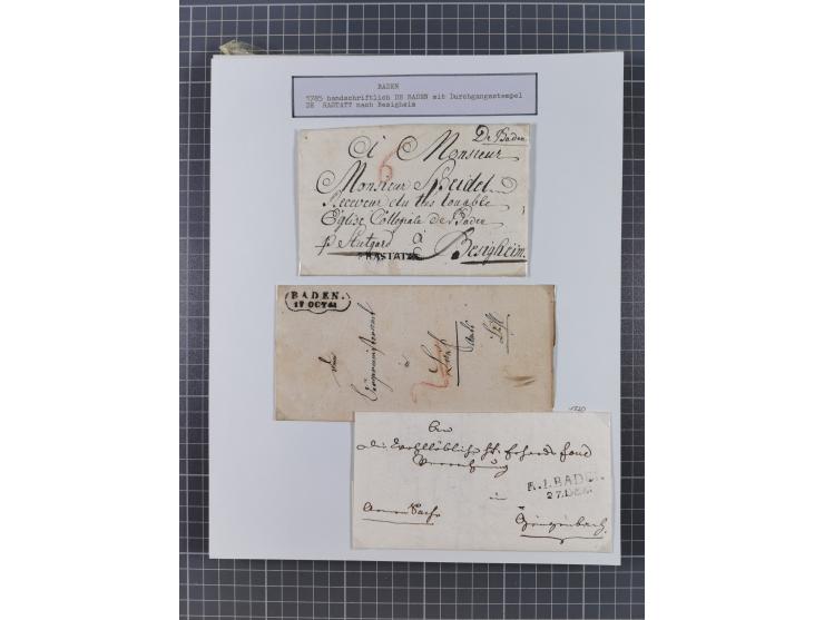 AACH bis ZELL, große Stempelsammlung von Vorphilatelie bis Nachverwendungen in 15 Schubern, mit über 900 Belegen und vielen l