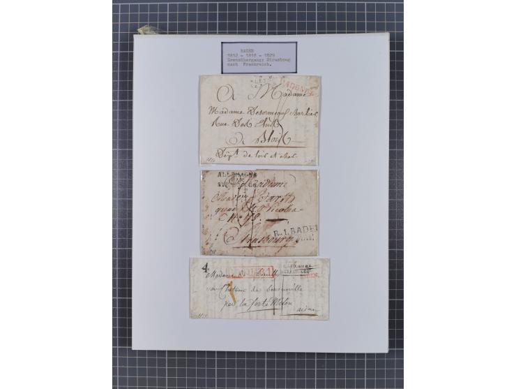 AACH bis ZELL, große Stempelsammlung von Vorphilatelie bis Nachverwendungen in 15 Schubern, mit über 900 Belegen und vielen l