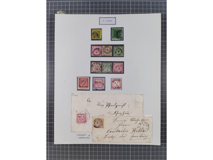AACH bis ZELL, große Stempelsammlung von Vorphilatelie bis Nachverwendungen in 15 Schubern, mit über 900 Belegen und vielen l