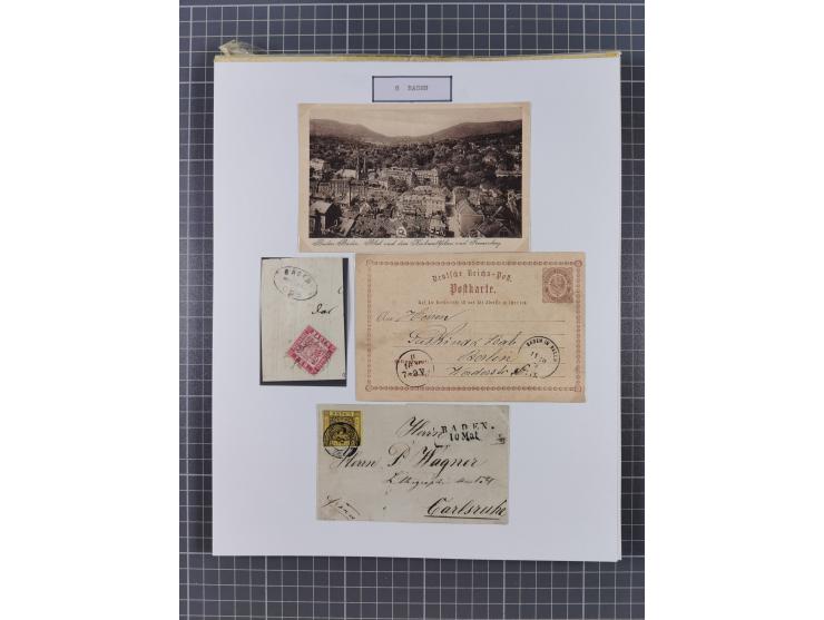 AACH bis ZELL, große Stempelsammlung von Vorphilatelie bis Nachverwendungen in 15 Schubern, mit über 900 Belegen und vielen l