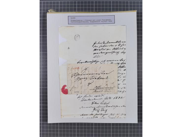 AACH bis ZELL, große Stempelsammlung von Vorphilatelie bis Nachverwendungen in 15 Schubern, mit über 900 Belegen und vielen l