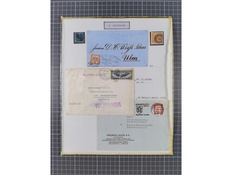 AACH bis ZELL, große Stempelsammlung von Vorphilatelie bis Nachverwendungen in 15 Schubern, mit über 900 Belegen und vielen l