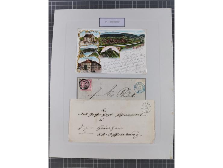 AACH bis ZELL, große Stempelsammlung von Vorphilatelie bis Nachverwendungen in 15 Schubern, mit über 900 Belegen und vielen l