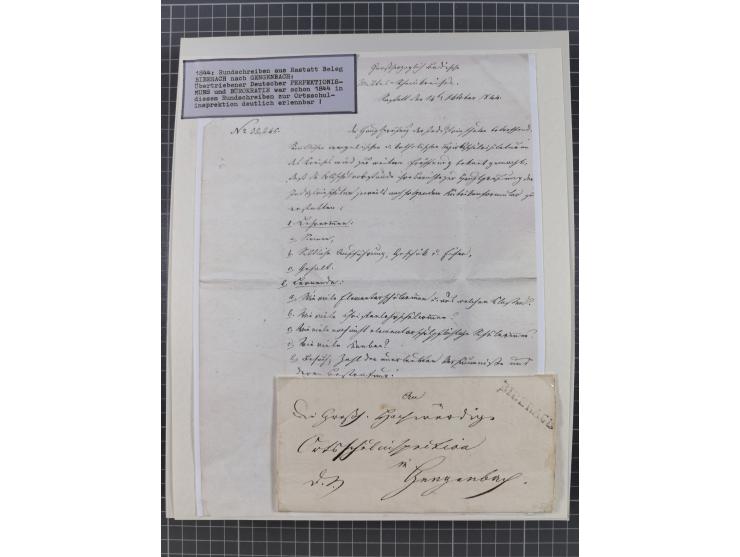 AACH bis ZELL, große Stempelsammlung von Vorphilatelie bis Nachverwendungen in 15 Schubern, mit über 900 Belegen und vielen l