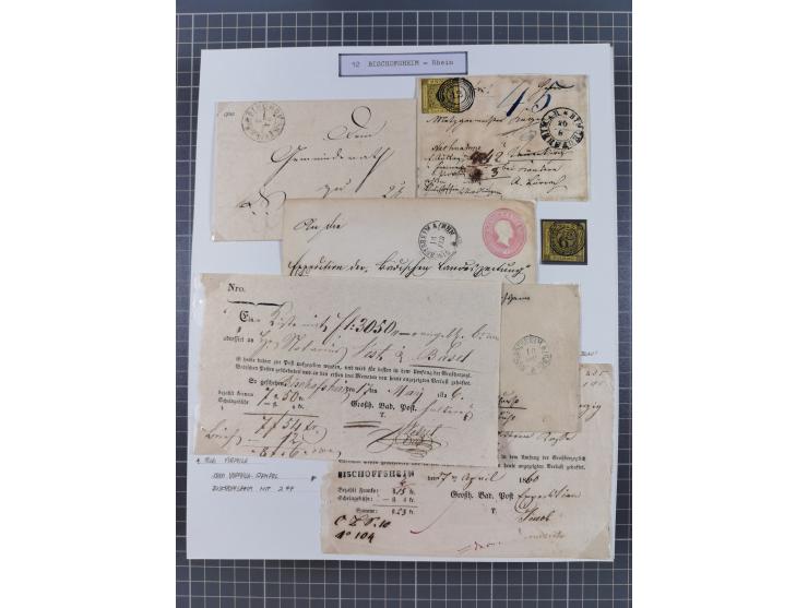 AACH bis ZELL, große Stempelsammlung von Vorphilatelie bis Nachverwendungen in 15 Schubern, mit über 900 Belegen und vielen l