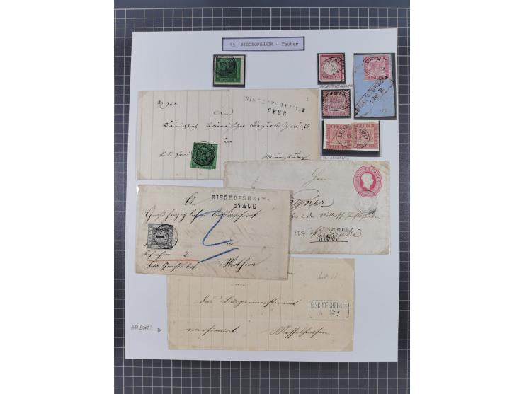 AACH bis ZELL, große Stempelsammlung von Vorphilatelie bis Nachverwendungen in 15 Schubern, mit über 900 Belegen und vielen l