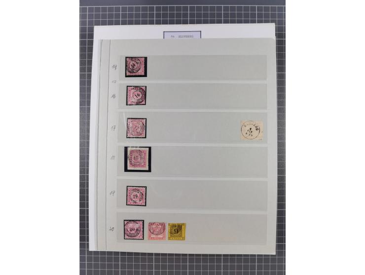 AACH bis ZELL, große Stempelsammlung von Vorphilatelie bis Nachverwendungen in 15 Schubern, mit über 900 Belegen und vielen l