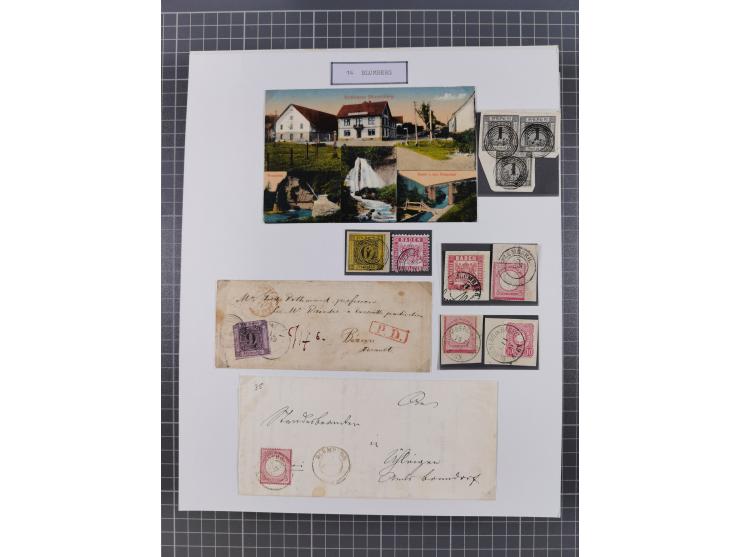 AACH bis ZELL, große Stempelsammlung von Vorphilatelie bis Nachverwendungen in 15 Schubern, mit über 900 Belegen und vielen l