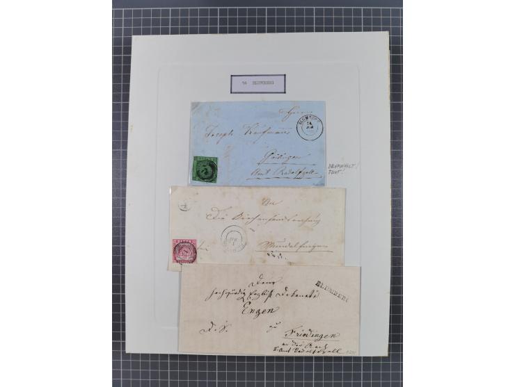 AACH bis ZELL, große Stempelsammlung von Vorphilatelie bis Nachverwendungen in 15 Schubern, mit über 900 Belegen und vielen l