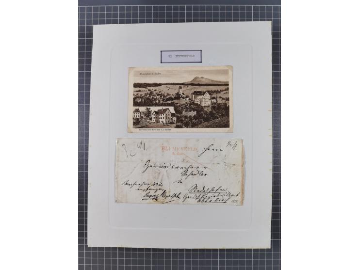 AACH bis ZELL, große Stempelsammlung von Vorphilatelie bis Nachverwendungen in 15 Schubern, mit über 900 Belegen und vielen l