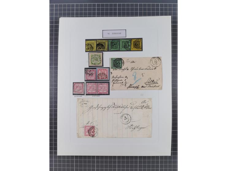 AACH bis ZELL, große Stempelsammlung von Vorphilatelie bis Nachverwendungen in 15 Schubern, mit über 900 Belegen und vielen l