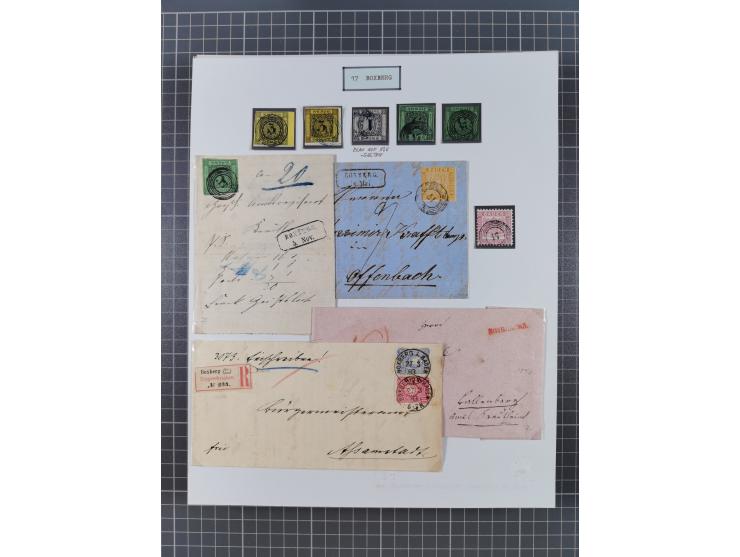 AACH bis ZELL, große Stempelsammlung von Vorphilatelie bis Nachverwendungen in 15 Schubern, mit über 900 Belegen und vielen l