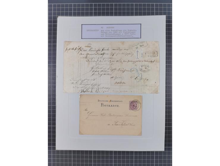 AACH bis ZELL, große Stempelsammlung von Vorphilatelie bis Nachverwendungen in 15 Schubern, mit über 900 Belegen und vielen l