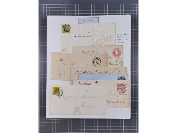 AACH bis ZELL, große Stempelsammlung von Vorphilatelie bis Nachverwendungen in 15 Schubern, mit über 900 Belegen und vielen l