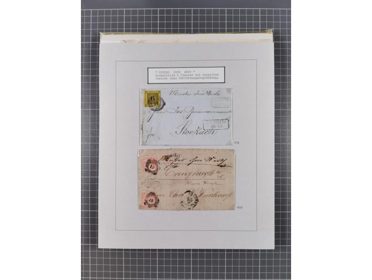 AACH bis ZELL, große Stempelsammlung von Vorphilatelie bis Nachverwendungen in 15 Schubern, mit über 900 Belegen und vielen l