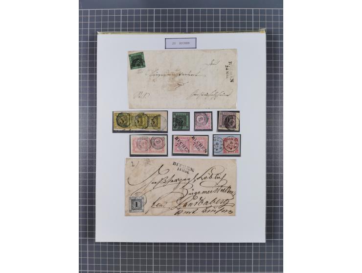 AACH bis ZELL, große Stempelsammlung von Vorphilatelie bis Nachverwendungen in 15 Schubern, mit über 900 Belegen und vielen l